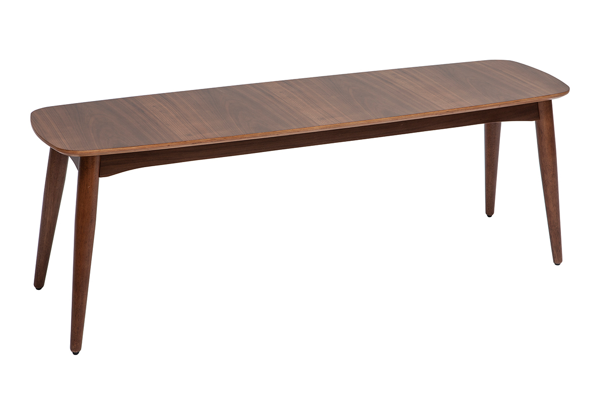 Banc vintage bois fonc� noyer L130 cm NORDECO