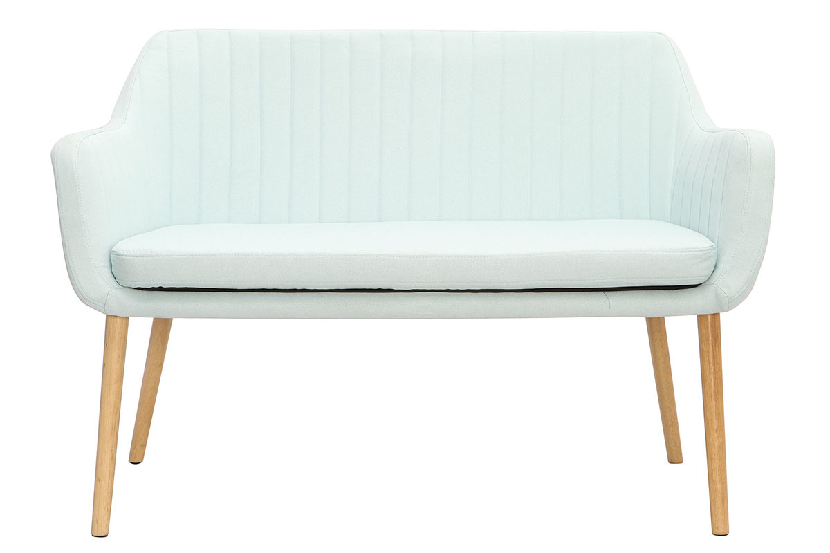 Banquette scandinave 2 places menthe � l'eau ALEYNA