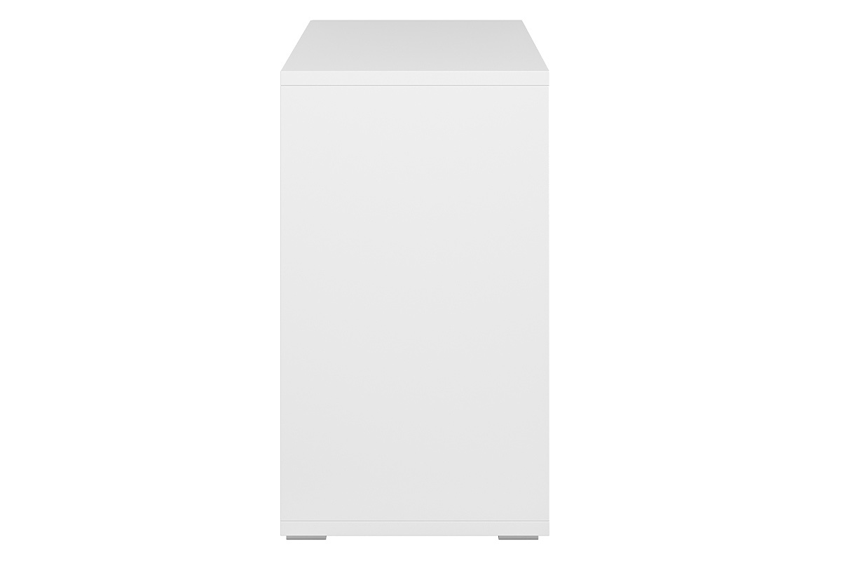 Biblioth�que basse finition bois blanc L140 cm EPURE