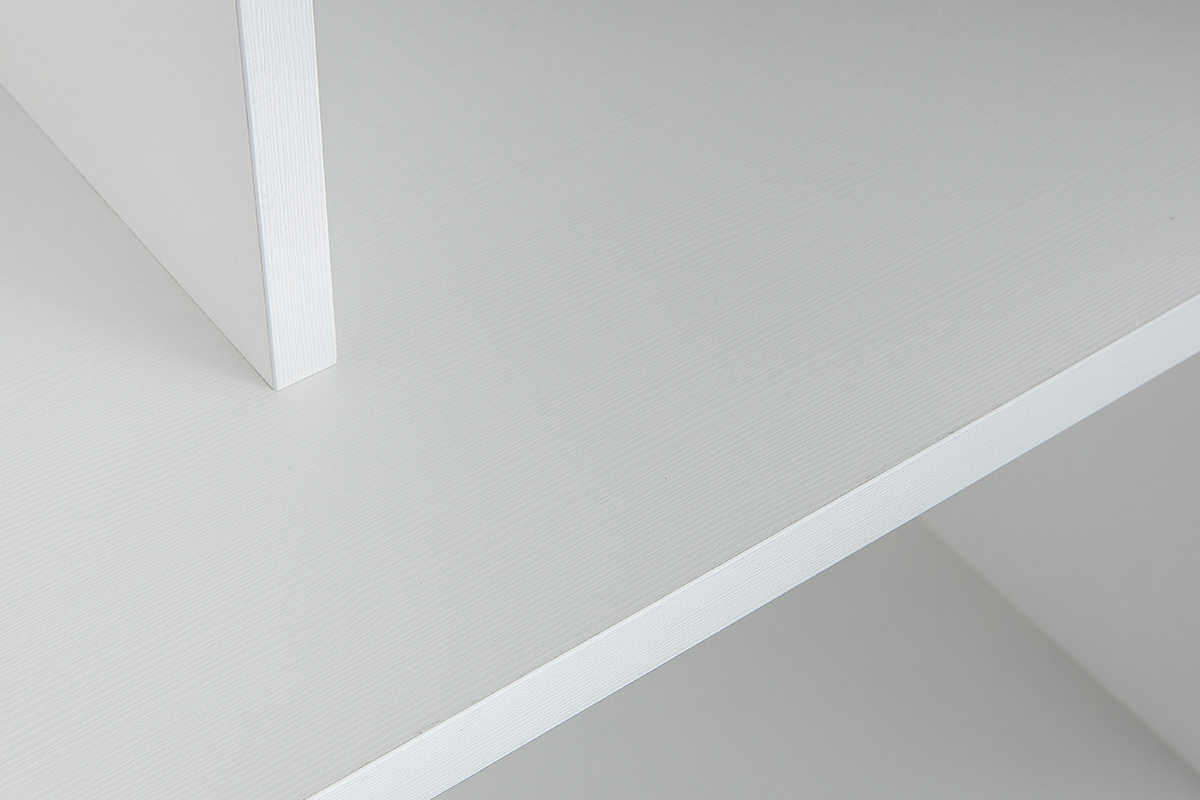 Biblioth�que design bois blanc L92 cm EPURE