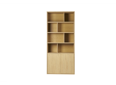 Biblioth&egrave;que finition bois clair ch&ecirc;ne L92 cm NAGANO