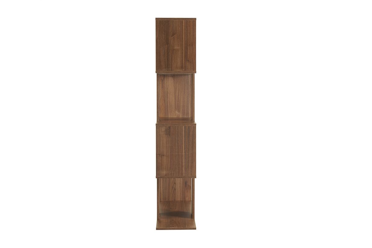 Biblioth�que s�parateur design finition bois noyer L139 cm COMO