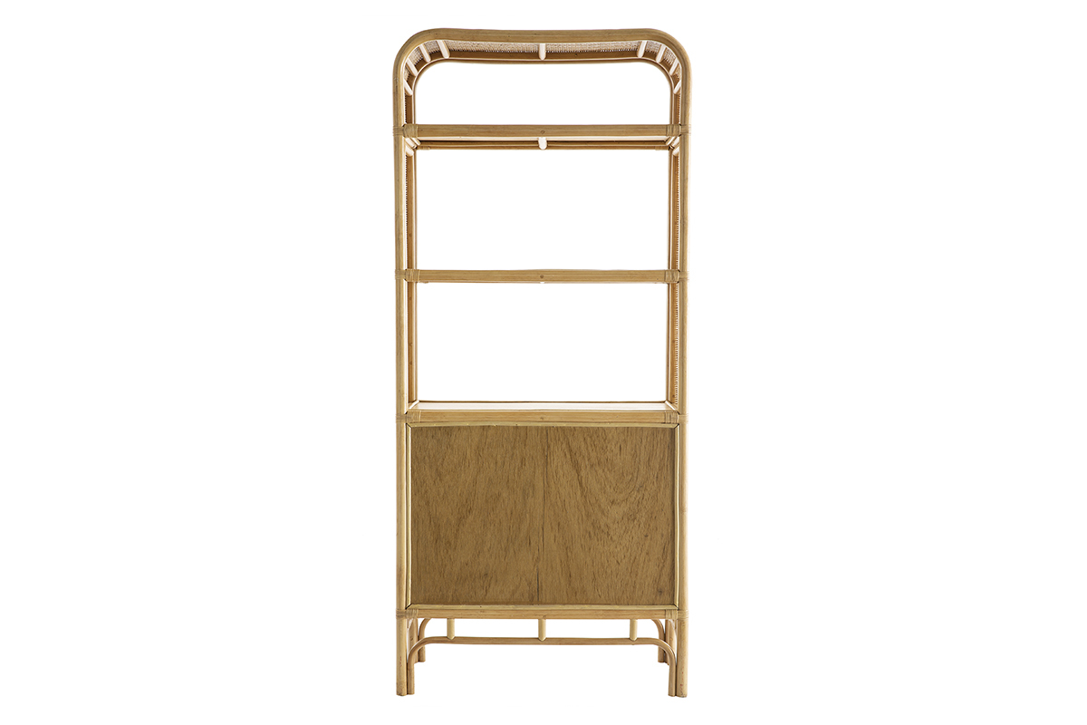 Biblioth�que vintage en rotin naturel L80 cm GALON