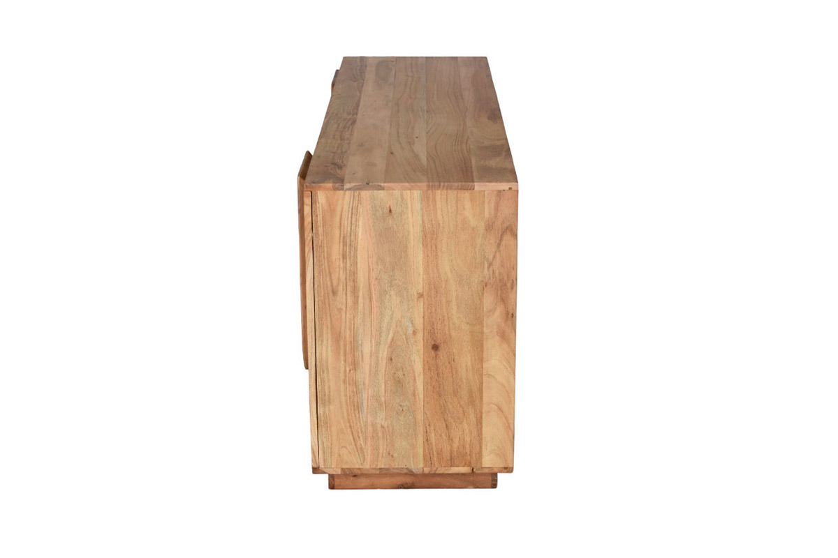 Buffet en bois massif grav� 3 portes L160 cm ARK