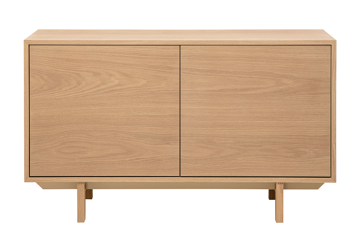 Buffet scandinave en bois clair 2 portes L120 cm SID