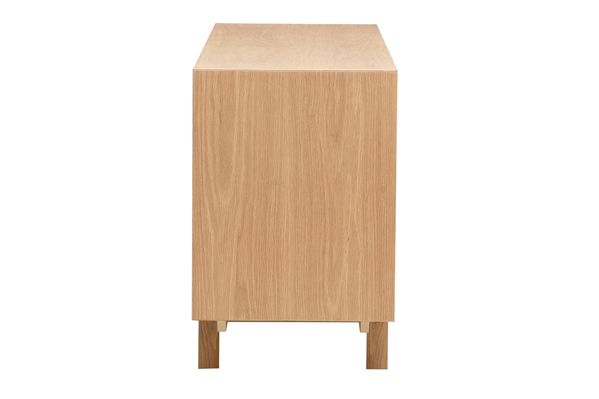 Buffet scandinave en bois clair 2 portes L120 cm SID