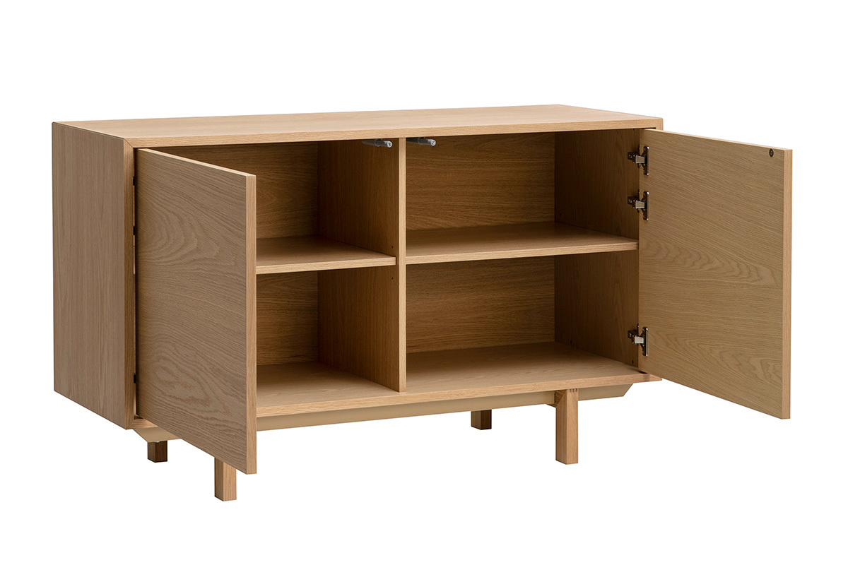 Buffet scandinave en bois clair 2 portes L120 cm SID