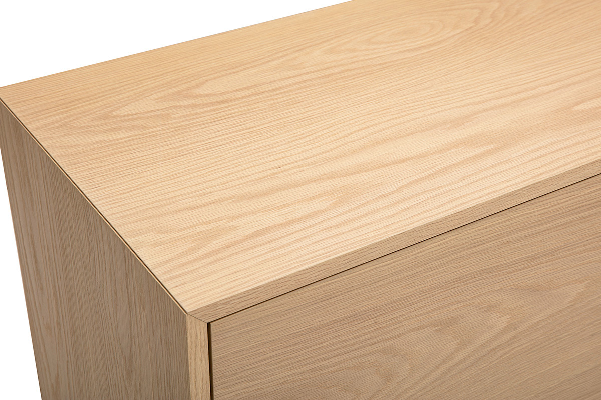 Buffet scandinave en bois clair 2 portes L120 cm SID