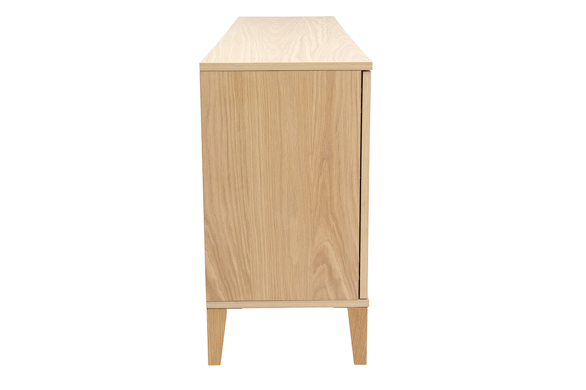 Buffet scandinave en bois clair ch�ne 3 portes L180 cm FREDDY