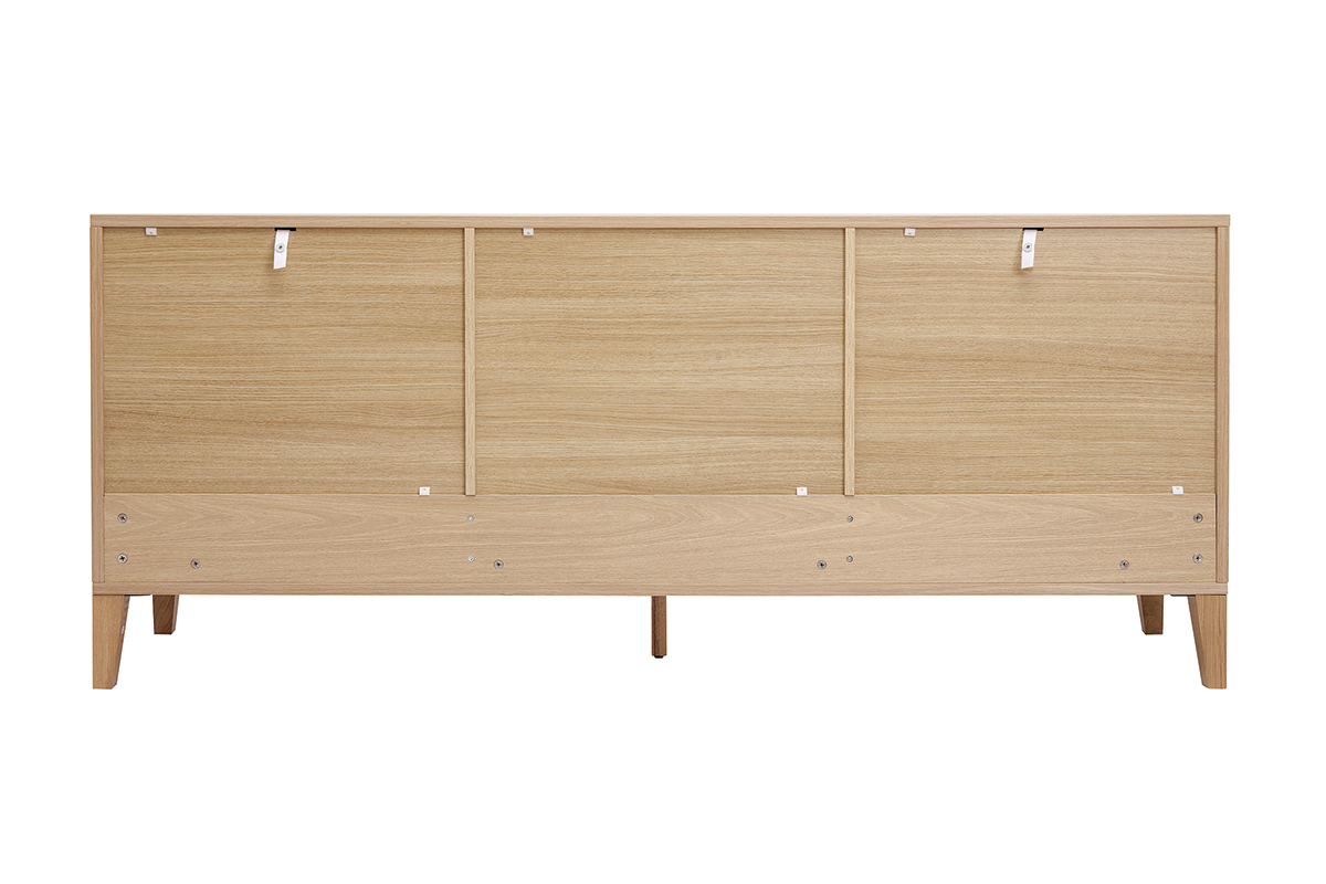 Buffet scandinave en bois clair ch�ne 3 portes L180 cm FREDDY