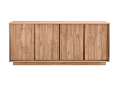 Buffet scandinave finition bois ch&ecirc;ne 4 portes L180 cm COMO