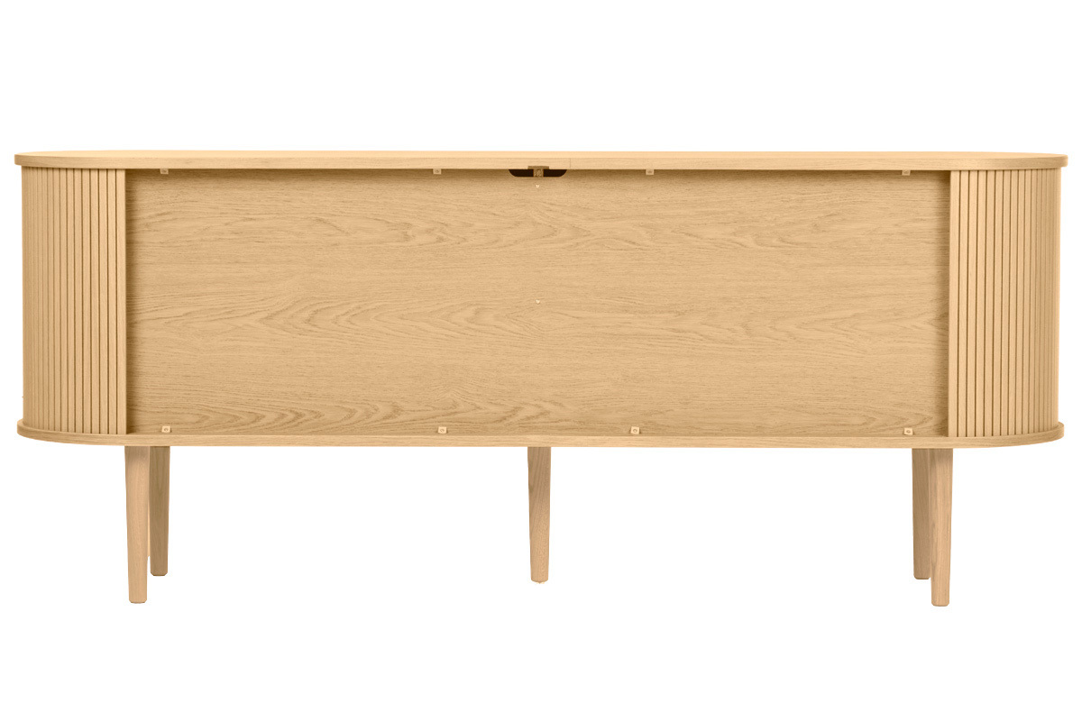 Buffet vintage bois clair ch�ne avec rangements 2 portes coulissantes L180 cm EPIC