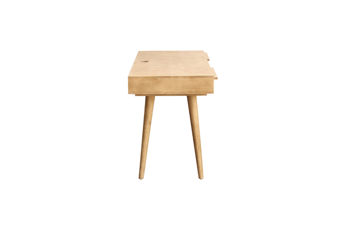 Bureau avec rangements 2 tiroirs ethnique bois manguier massif grav� L120 cm KAFFIR