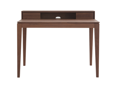 Bureau avec rangements bois fonc&eacute; noyer L110 cm SEKRET