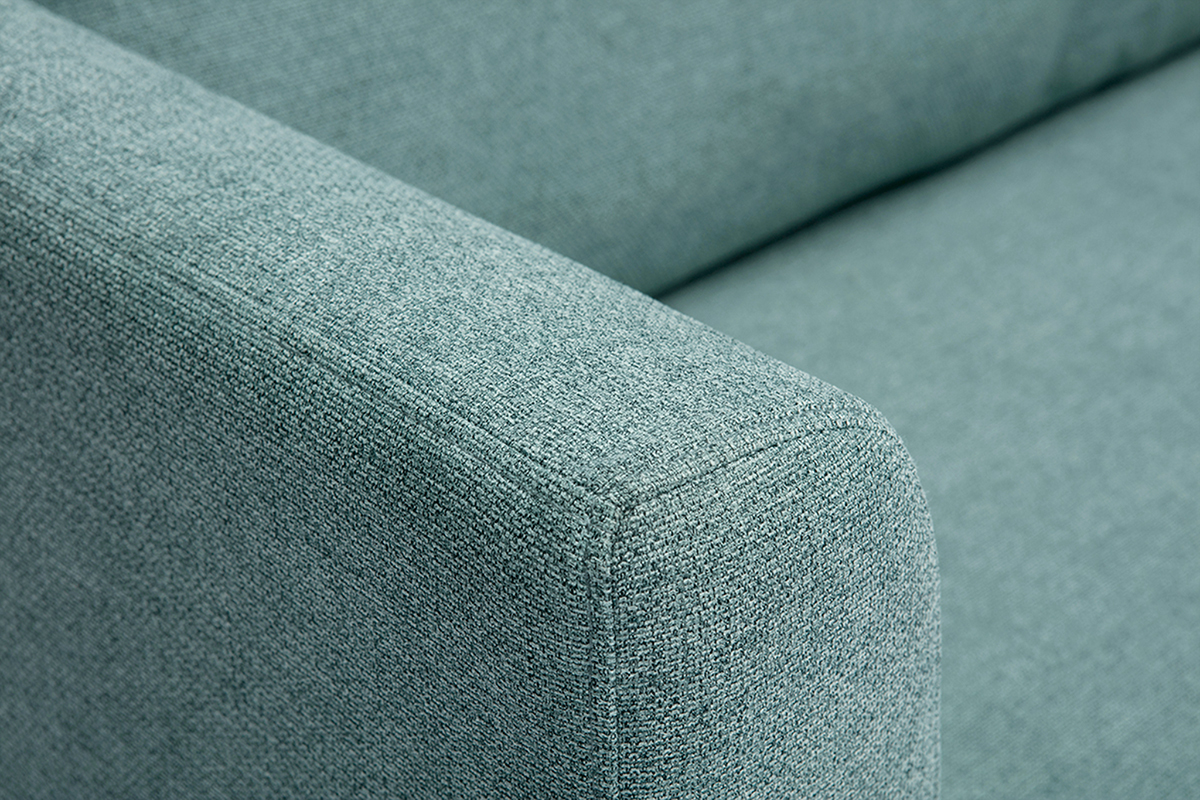 Canap� convertible 2 places en tissu vert de gris LEON