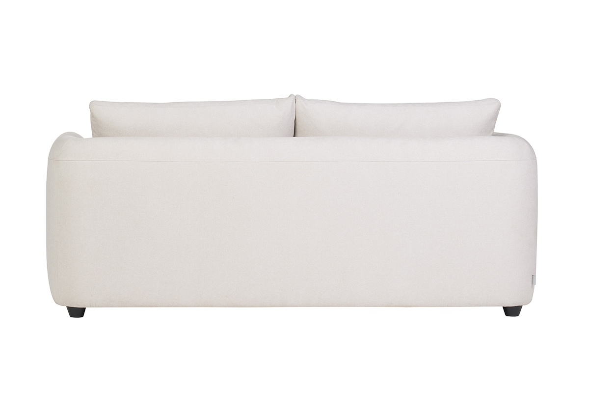 Canap� convertible 3 places en tissu effet velours beige HARLO