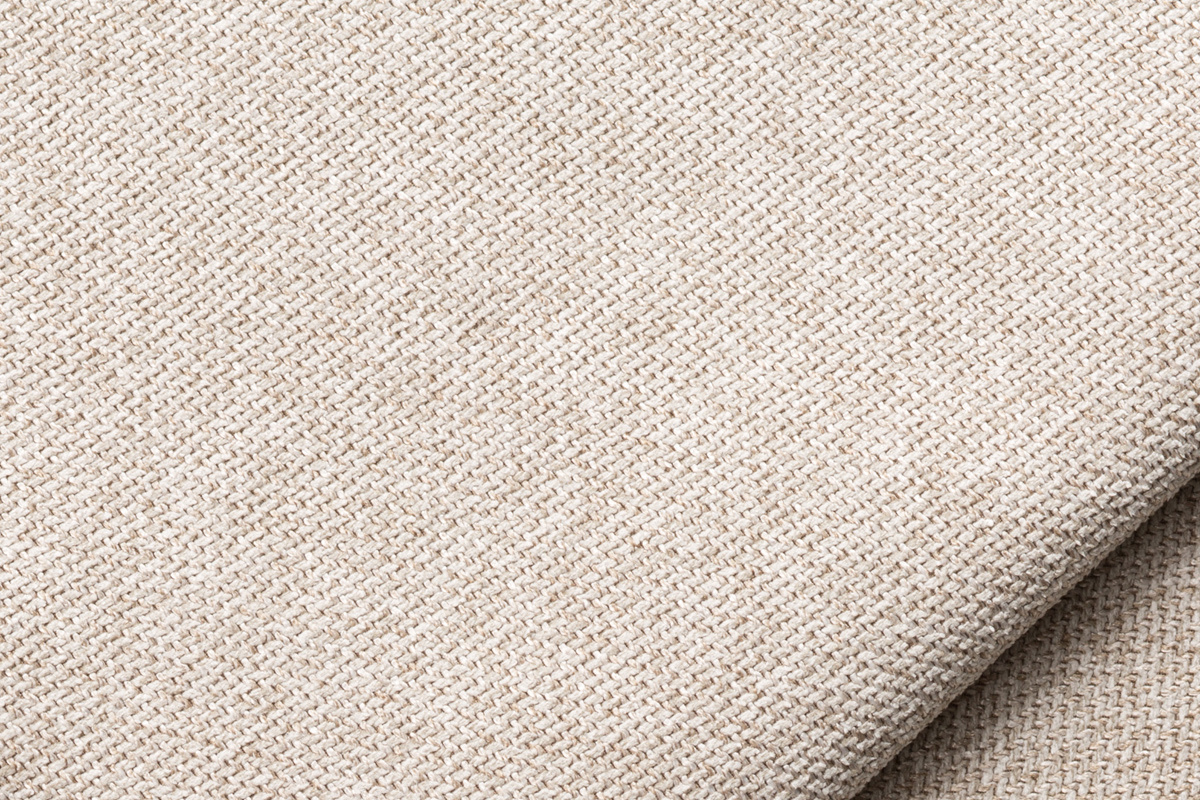 Canap� convertible scandinave 3 places en tissu beige et bois clair avec matelas 10 cm PAPEL