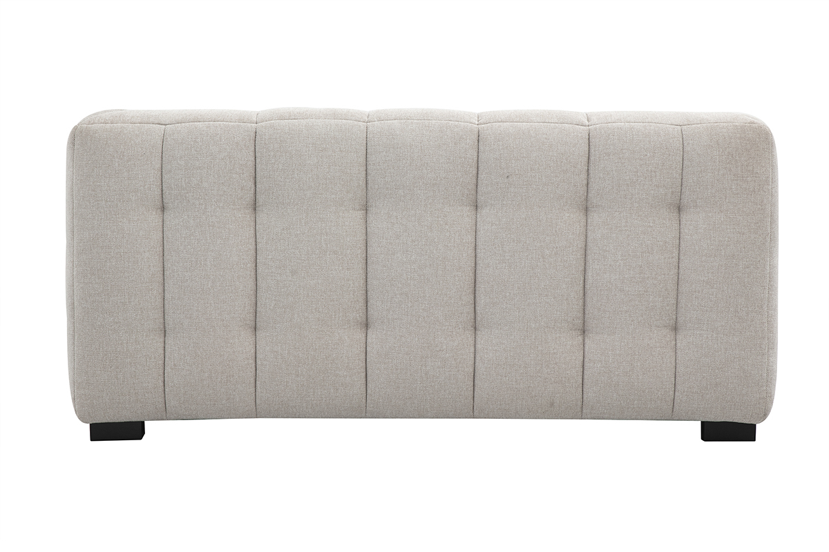 Canap� design 2 places en tissu effet velours textur� beige CORTO