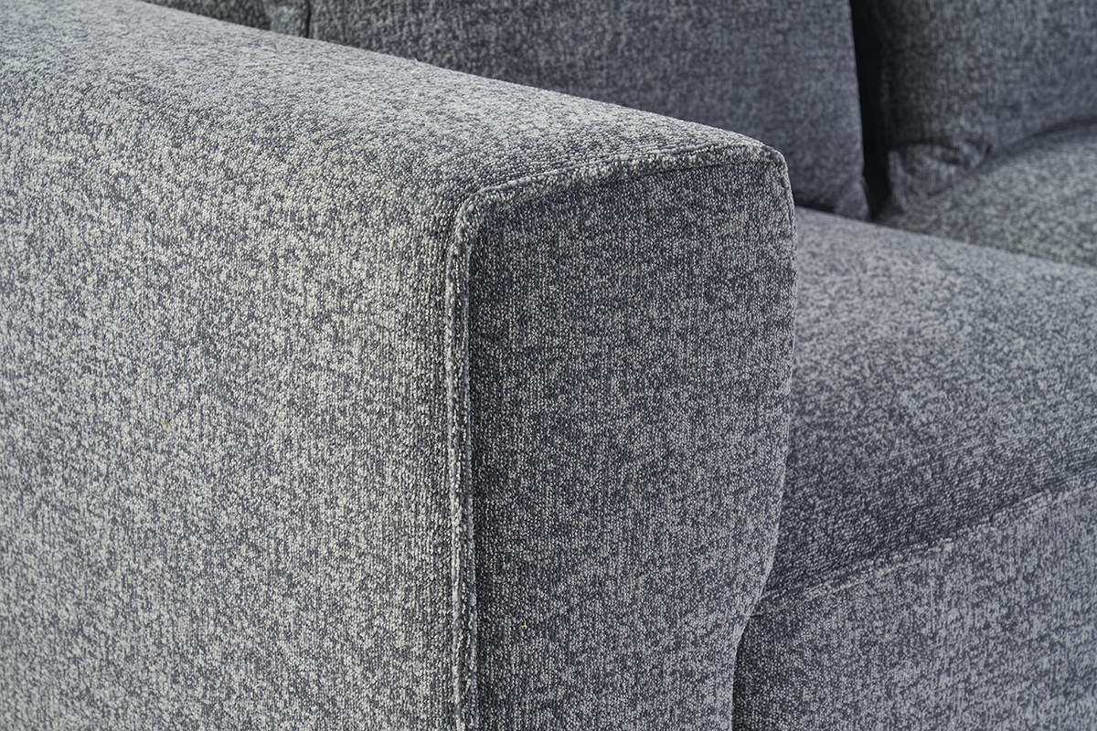 Canap� modulable 5 places en tissu chin� gris fonc� KERRY
