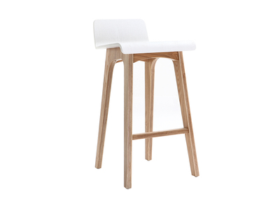 Chaise de bar scandinave bois et blanc H66 cm BALTIK