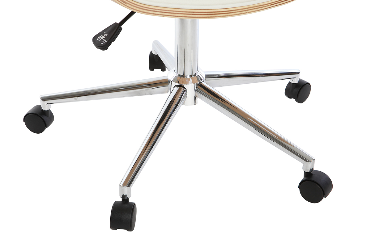 Base chrom�e � roulettes du fauteuil de bureau ARAMIS.