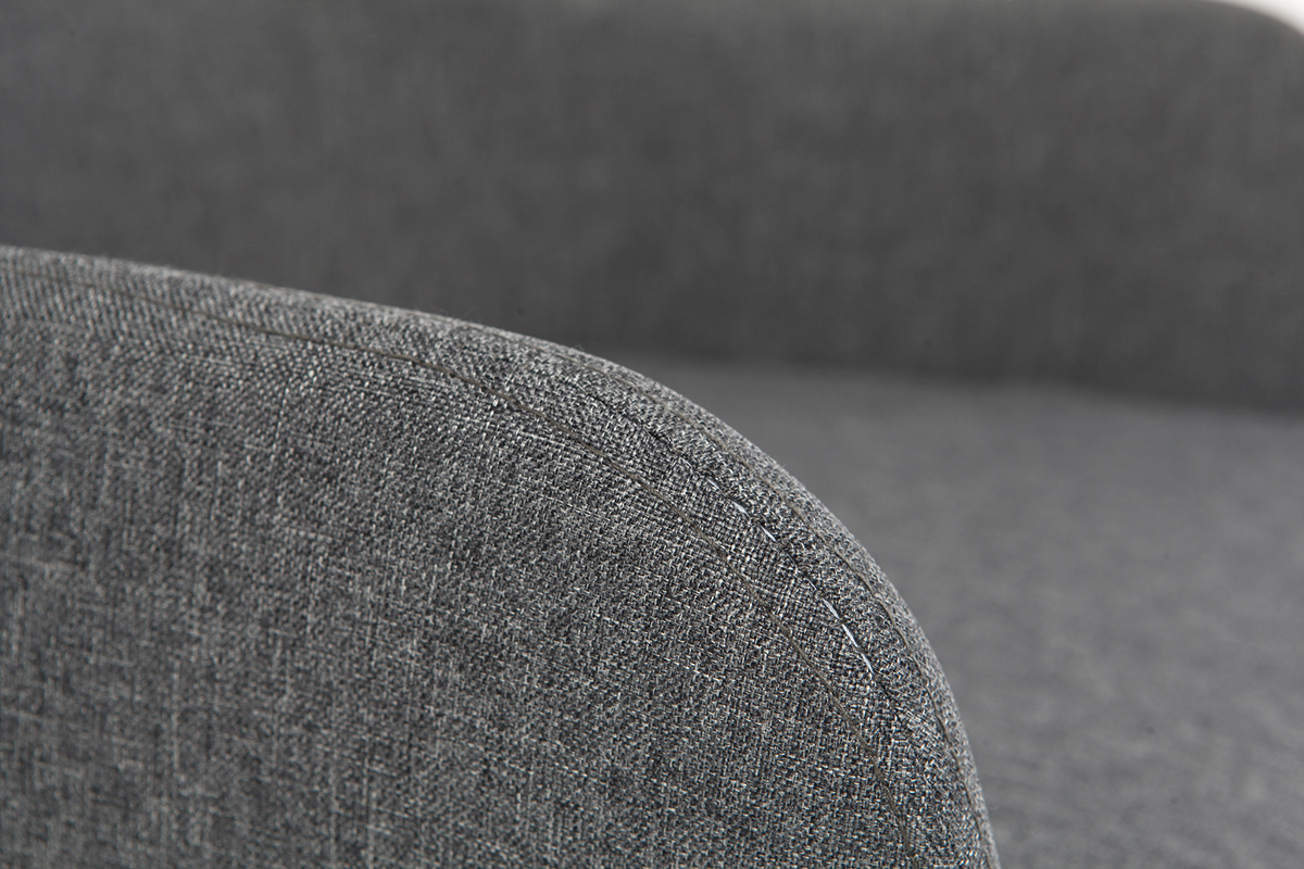 Gros plan sur le tissu gris anthracite de la chaise de bureau SHANA.