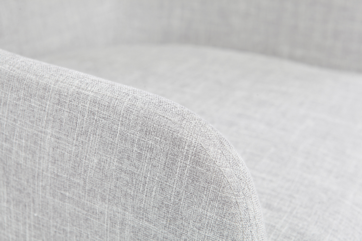 Texture du tissu gris clair du fauteuil de bureau SHANA, vue rapproch�e.