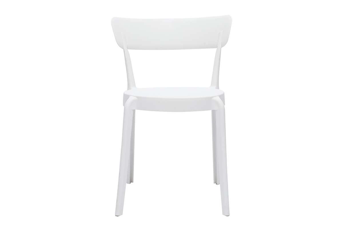 Chaises design blanches empilables int�rieur - ext�rieur (lot de 2) RIOS