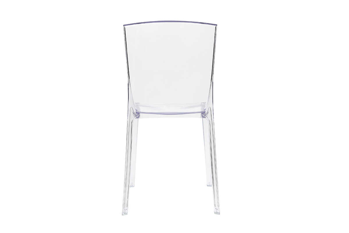 Chaises design transparentes empilables int�rieur - ext�rieur (lot de 2) ISLAND