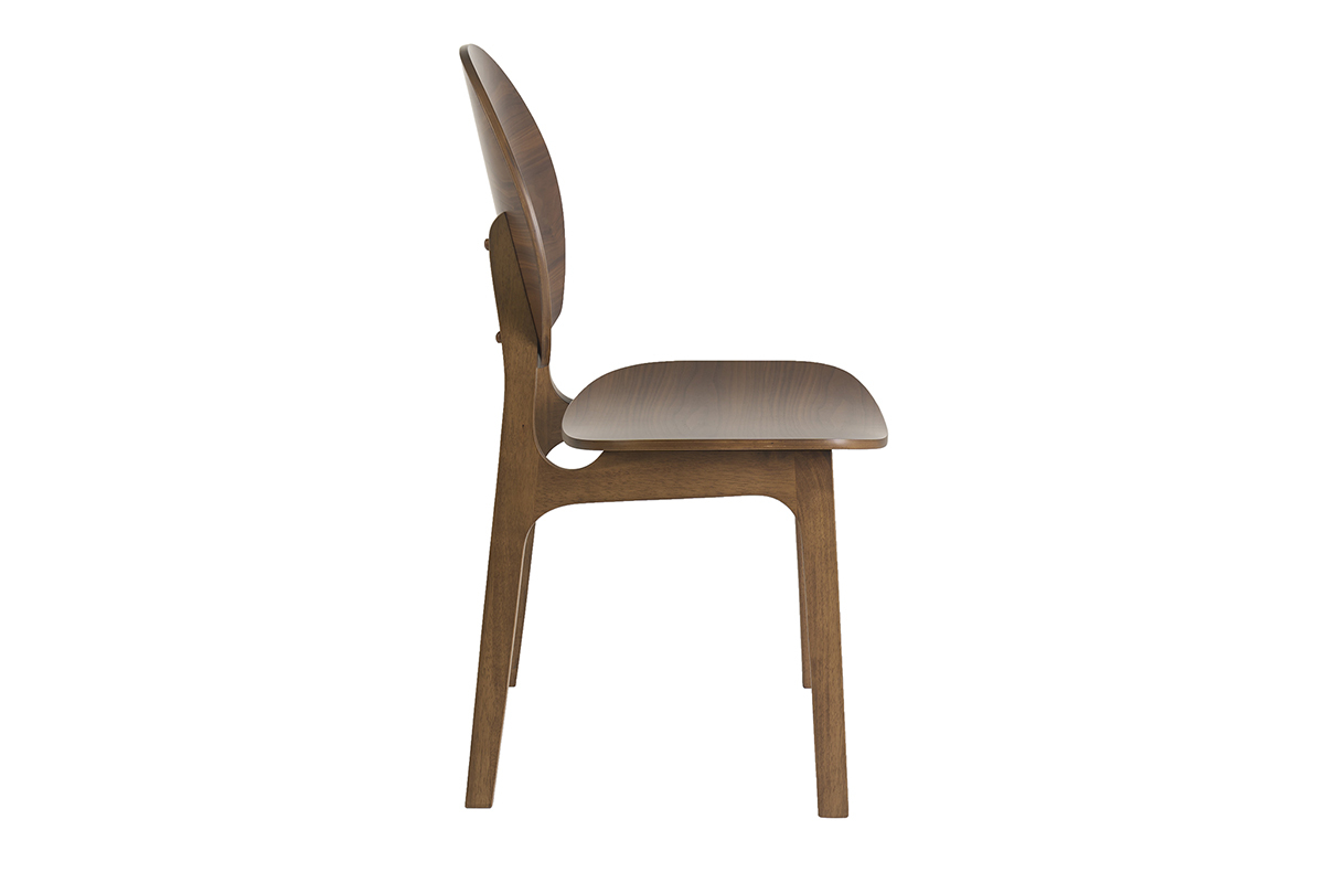 Chaises en bois fonc� (lot de 2) ELTON