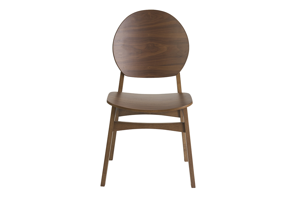 Chaises en bois fonc� (lot de 2) ELTON