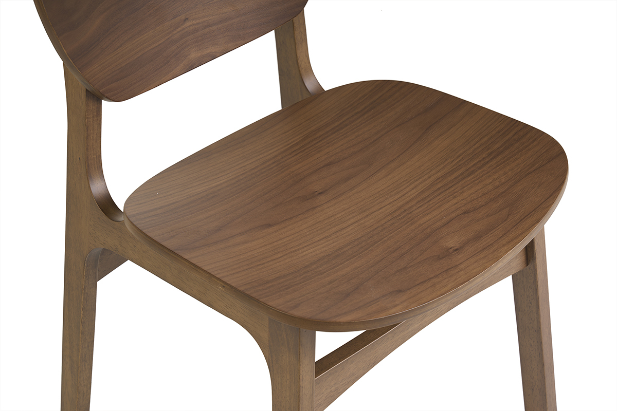 Chaises en bois fonc� (lot de 2) ELTON