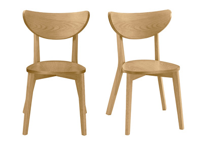 Chaises scandinaves bois clair (lot de 2) LEENA