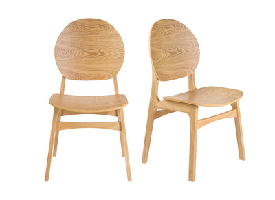 Chaises scandinaves en bois clair (lot de 2) ELTON