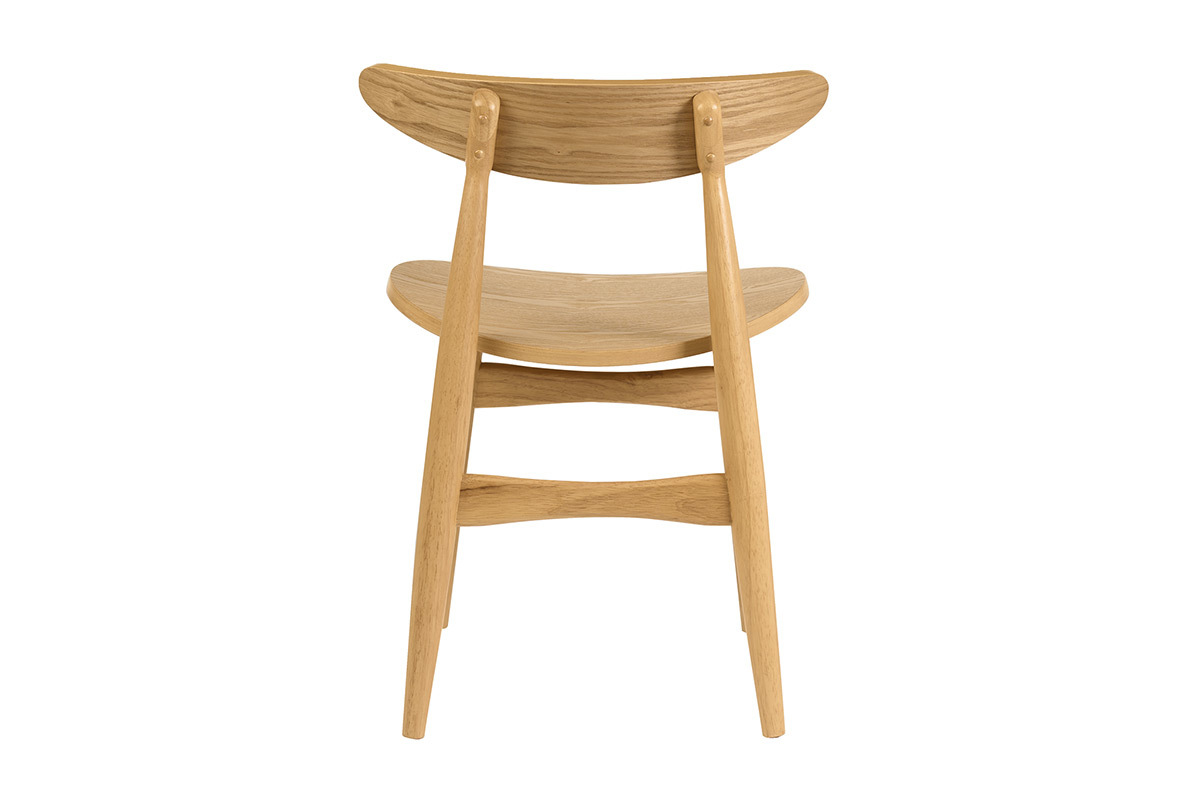 Chaises scandinaves en bois clair fr�ne (lot de 2) WALFORD
