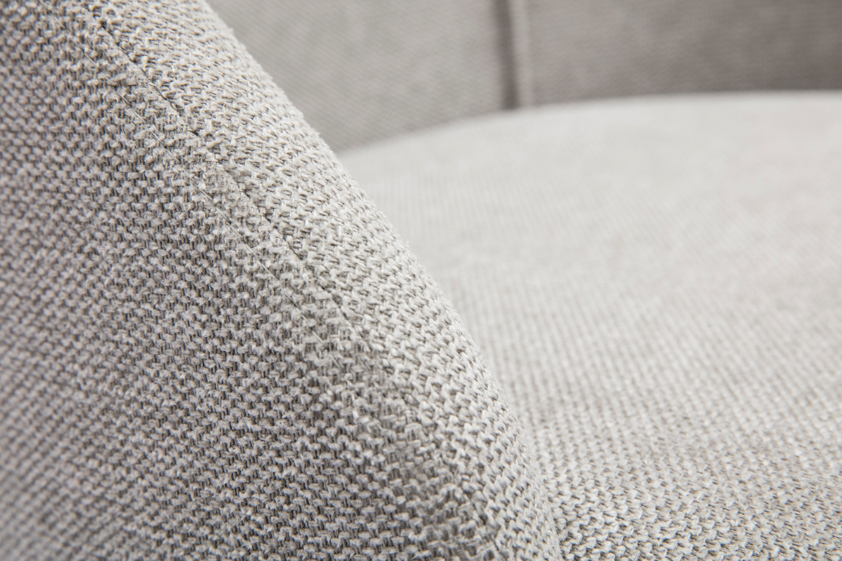 Chaises scandinaves en tissu effet velours textur� gris clair et bois clair (lot de 2) HIGGINS