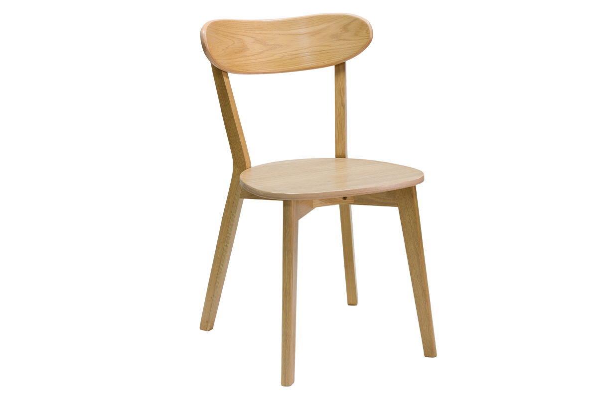 Chaises vintage bois clair ch�ne (lot de 2) DOVE