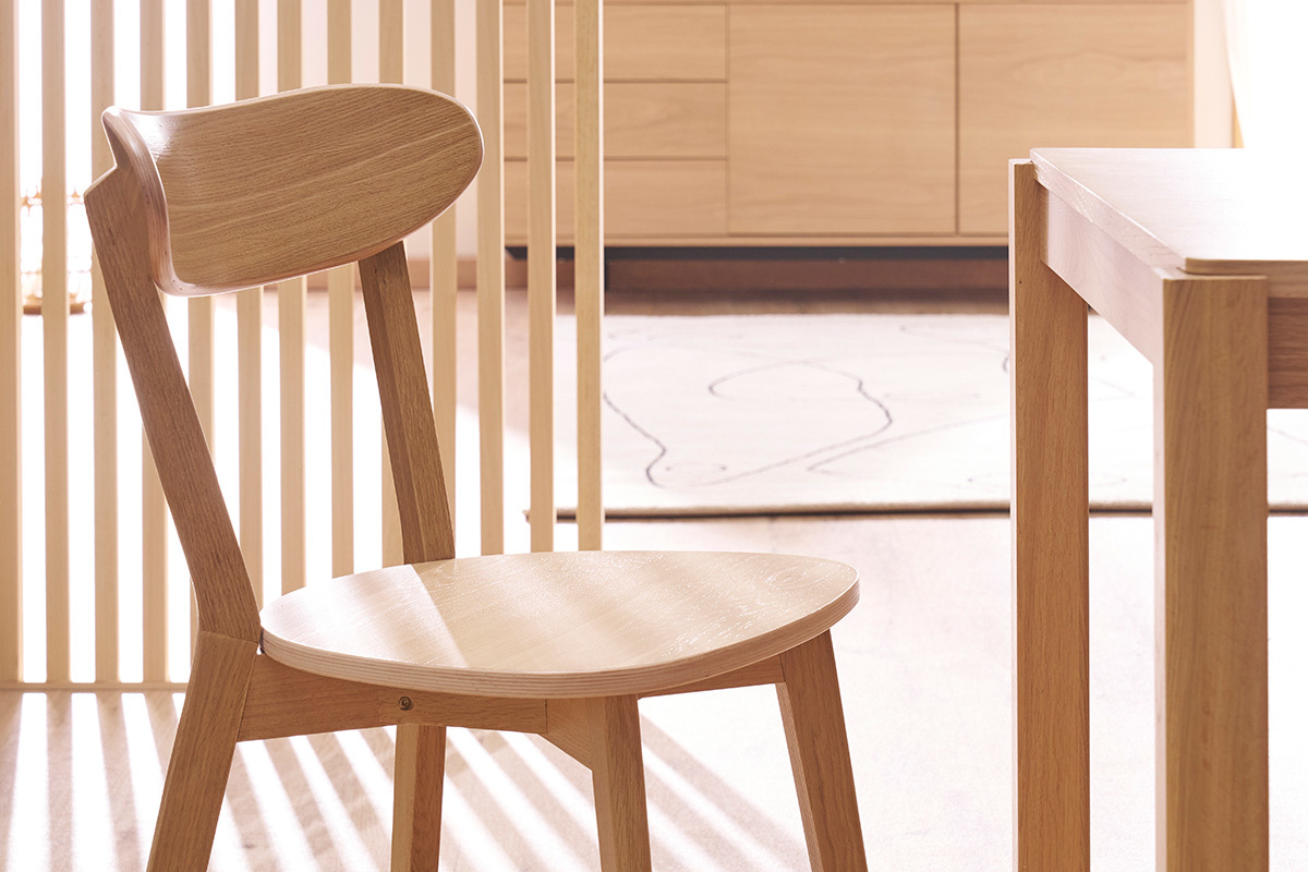 Chaises vintage bois clair ch�ne (lot de 2) DOVE
