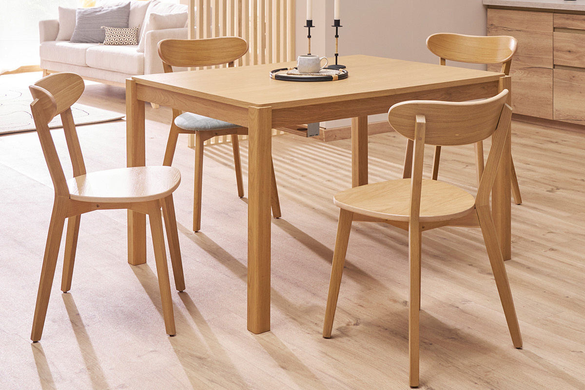 Chaises vintage bois clair ch�ne (lot de 2) DOVE
