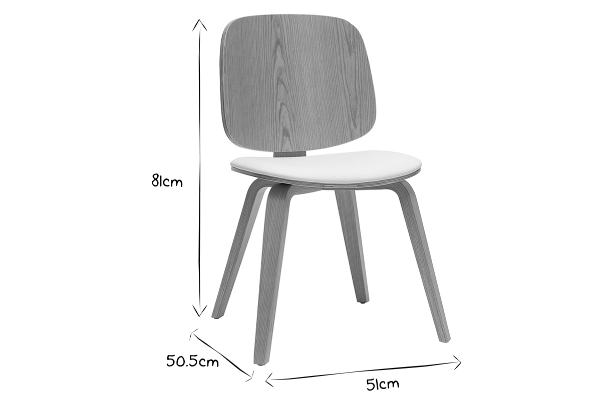 Chaises vintage en bois fonc� et noir (lot de 2) BECK