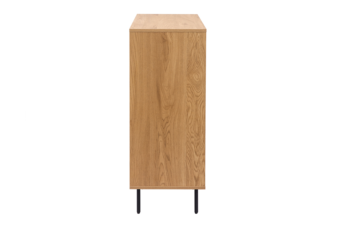 Commode finition bois clair ch�ne 4 tiroirs L100 cm ARAGON