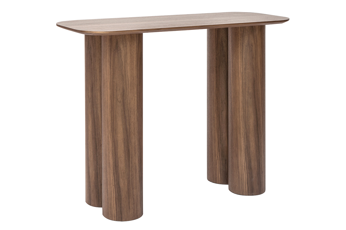 Console design en bois fonc� L100 cm FOLEEN