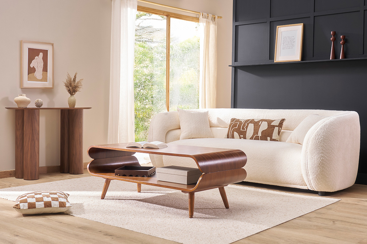 Console design en bois fonc� L100 cm FOLEEN