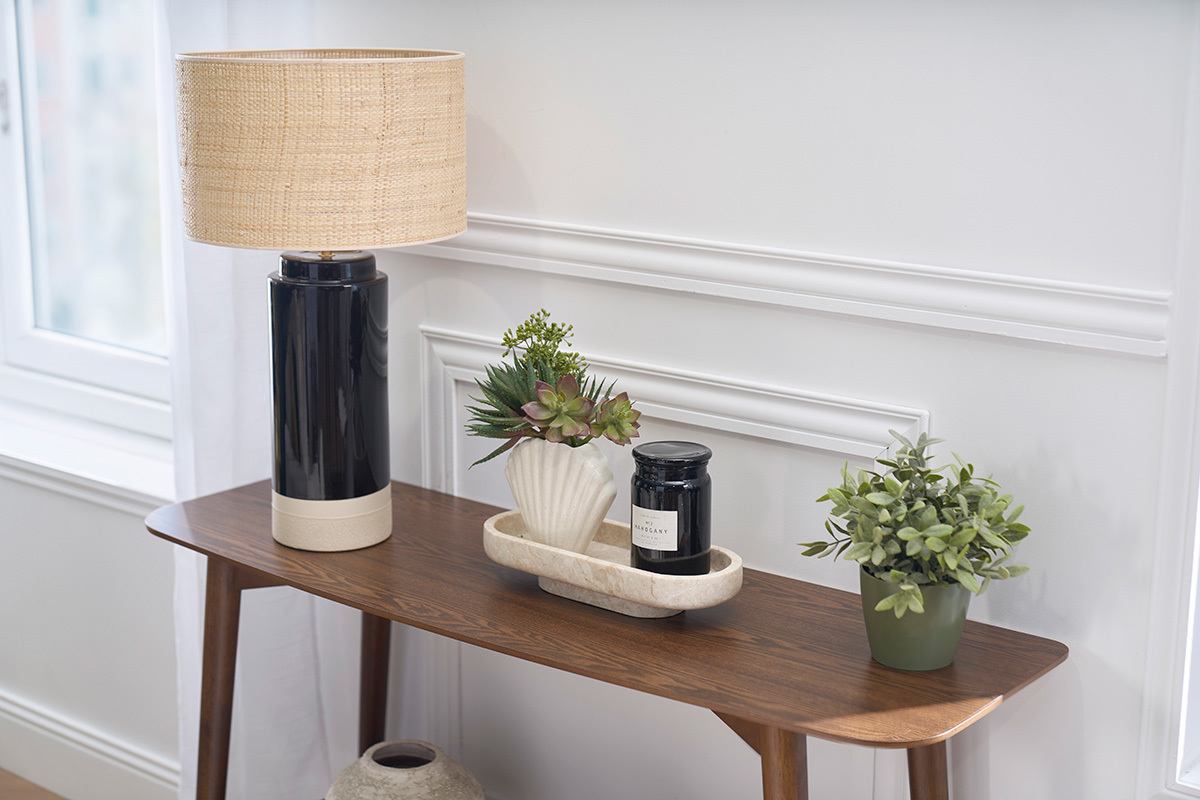 Console en bois fonc� L120 cm CENDY