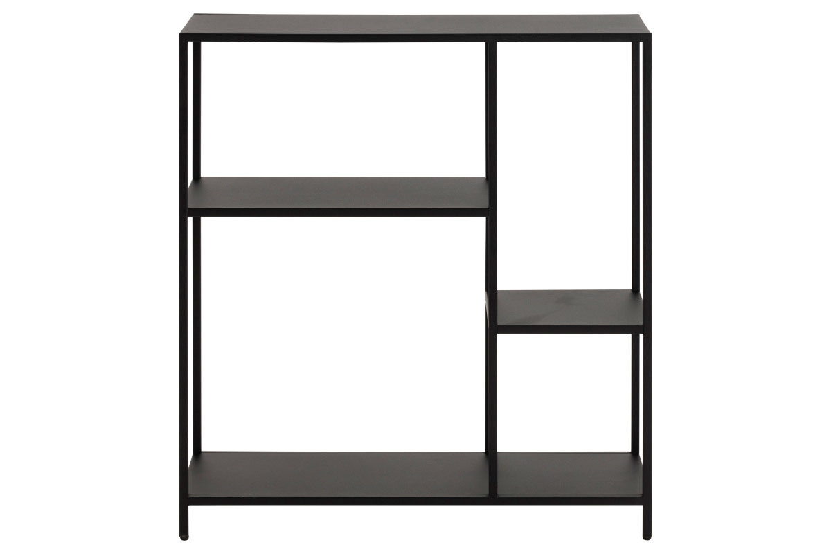 Console ouverte design en m�tal noir L80 cm PODIUM
