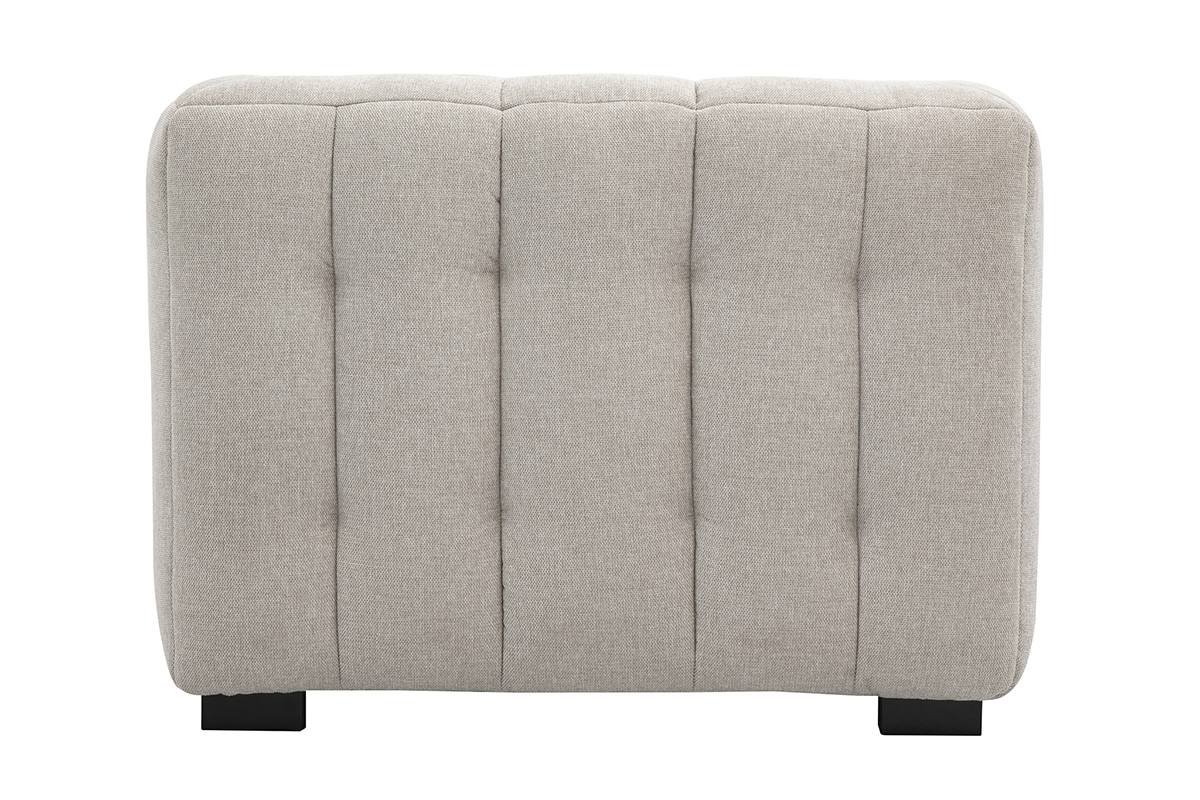 Fauteuil design en tissu effet velours textur� beige CORTO