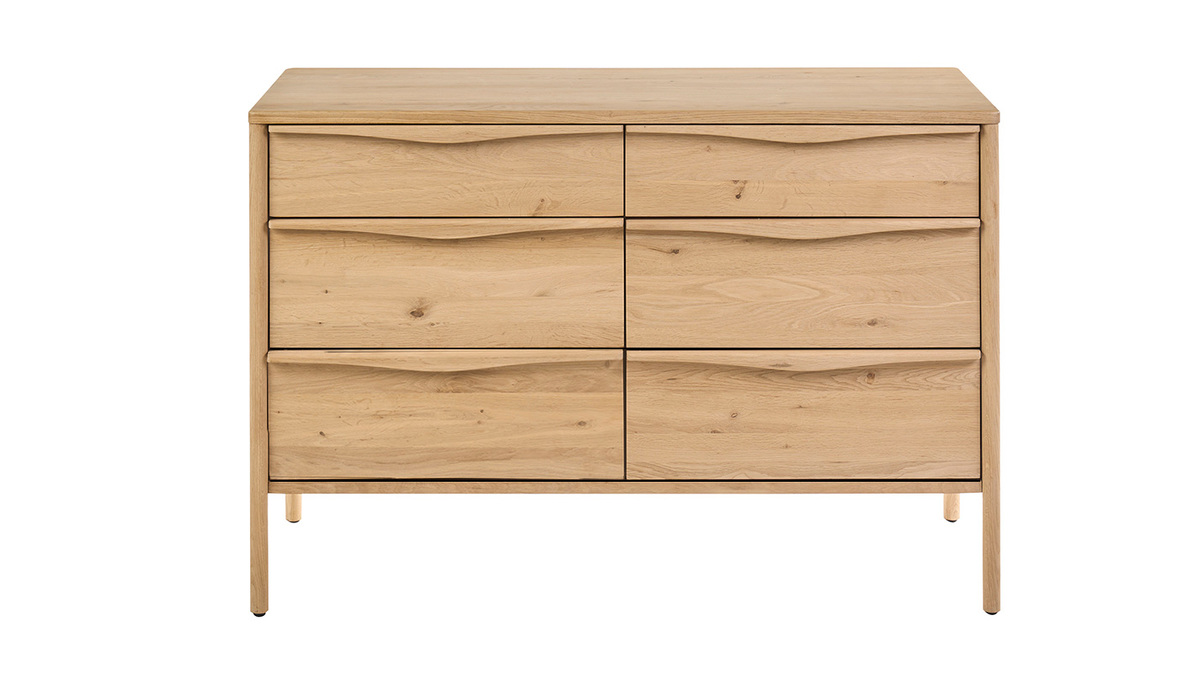 Meuble de salle de bain en bois ch�ne massif L120 cm MARIN