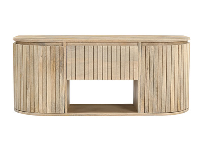 Meuble de salle de bain suspendu en bois manguier massif L110 cm BALDO