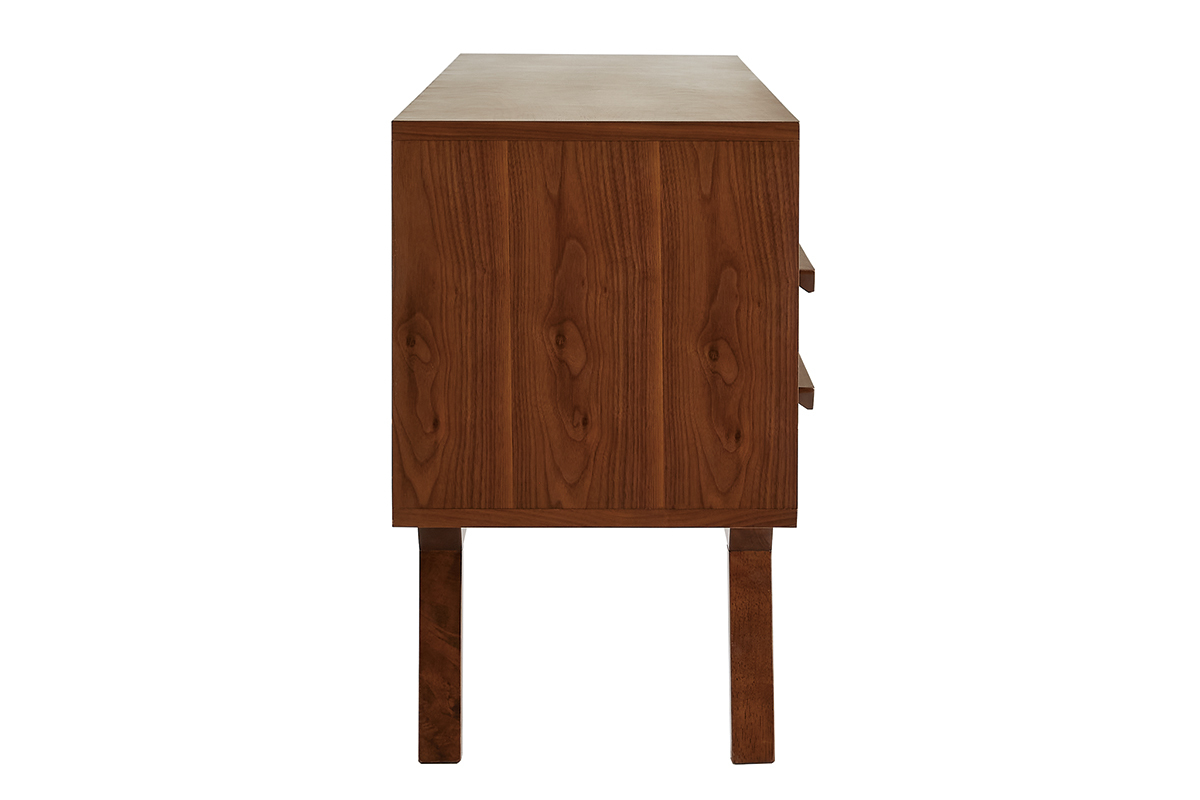 Meuble TV - Buffet vintage bois fonc� noyer L160 cm VOLVER