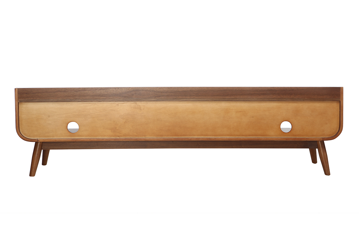 Meuble TV vintage bois noyer L180 cm HALLEN